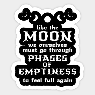 Moon Phases of Emptiness Sticker